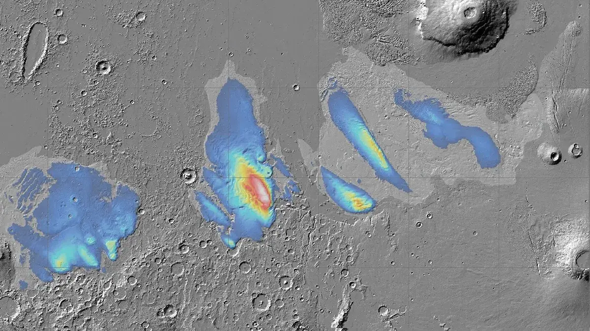 agua congelada bajo la superficie de Marte