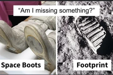 Alguien nota que los primeros pasos en la luna no coinciden con las botas de Neil Armstrong
