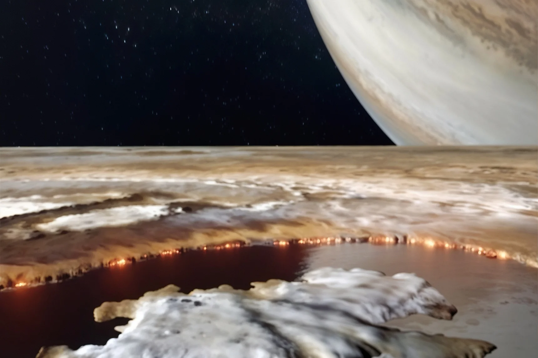 NASA encuentra islas desconocidas para la ciencia en un lago en una luna de Júpiter
